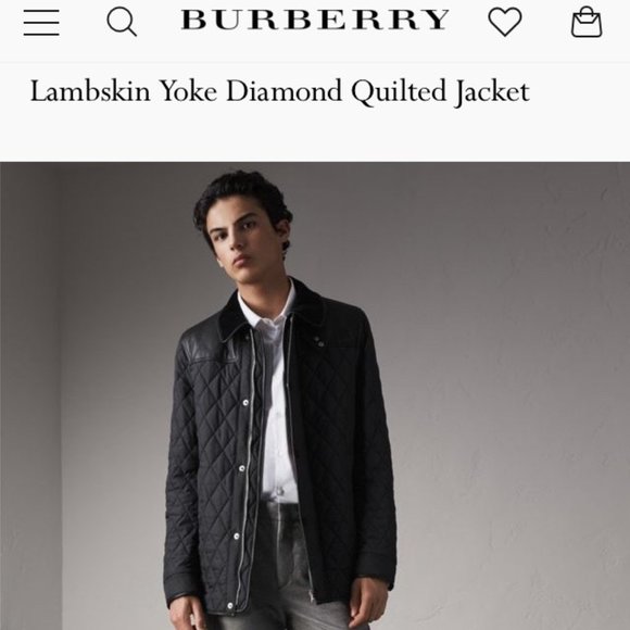 Burberry lambskin yoke diamond quilted jacket 2025
